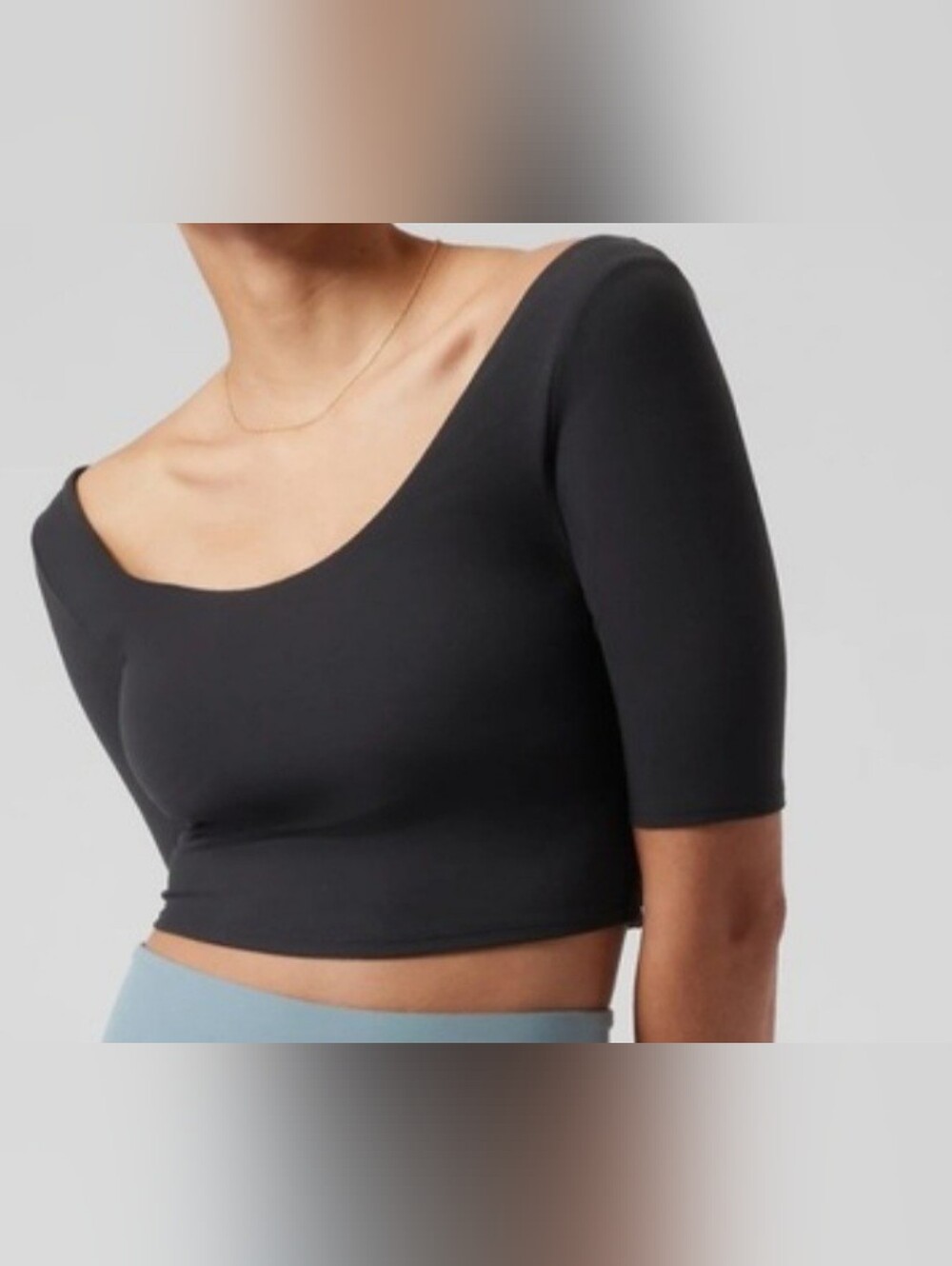 NWT Athleta Exhilarate Crop Top, Black, M (A-C)